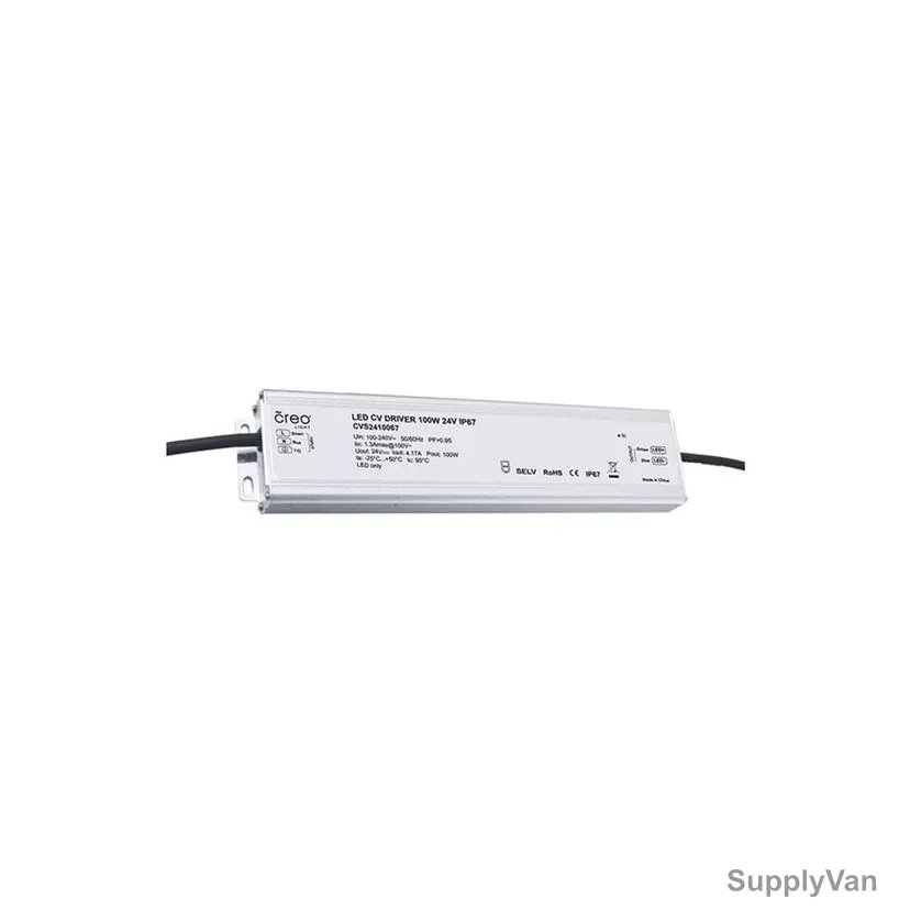 Creo Light Slim LED Converter, Metal, IP67, 24V, 100W