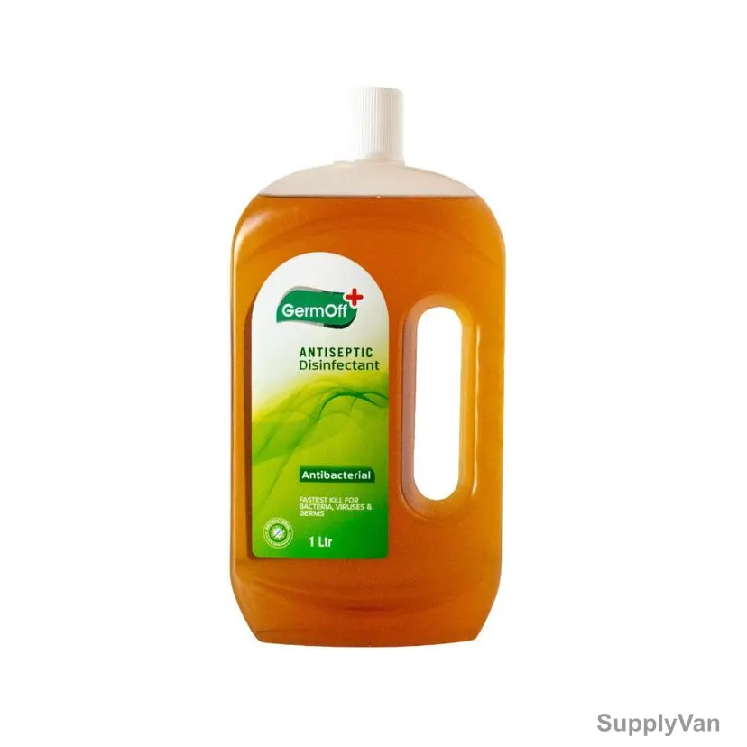 GermOff Antibacterial Antiseptic Disinfectant, 1 Ltr, 12 Pcs/Carton