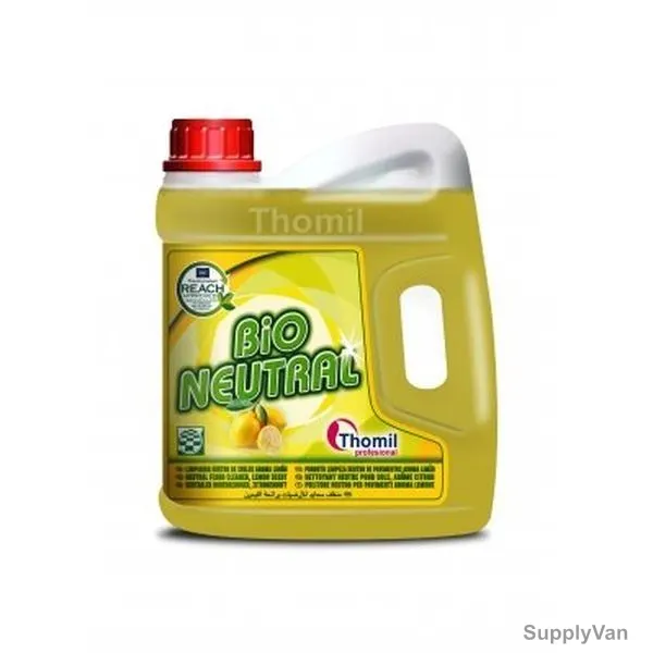 Thomil Bio Neutral Lemon Neutral Floor Cleaner, TSMF005, Lemon Scented, 4 Litre, Yellow, PK2
