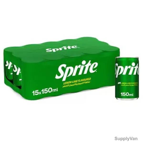 Sprite Carbonated Soft Drink Mini Can, Lemon Lime, 150ML, 15 Pcs/Pack — image 1