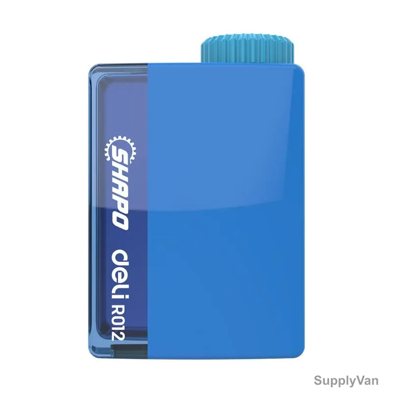 Deli Pencil Sharpener, ER01201, 1 Hole, 8MM Hole Dia, Blue