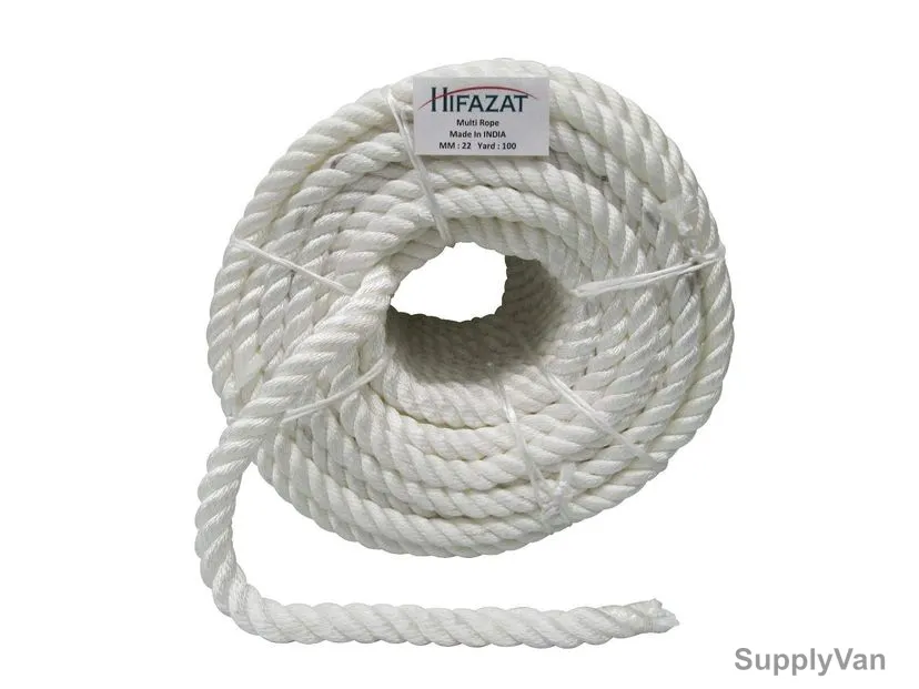 Hifazat Rope, SHGT-MR-W22100, Polypropylene, 22MM x 91.44 Mtrs, White