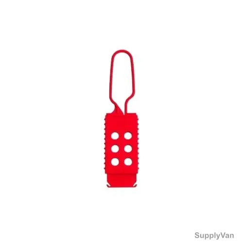 Loto-Lok Lockout Hasp, HSP-RNH-65, Nylon, 5MM, Red