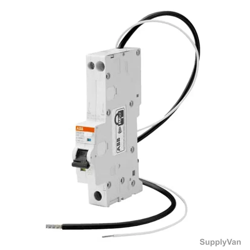 ABB Residual Current Circuit Breaker With Overcurrent Protection, DSE201-M-C10-AC30-N-Black, Curve Type C, 1 + N, 10kA, 10A
