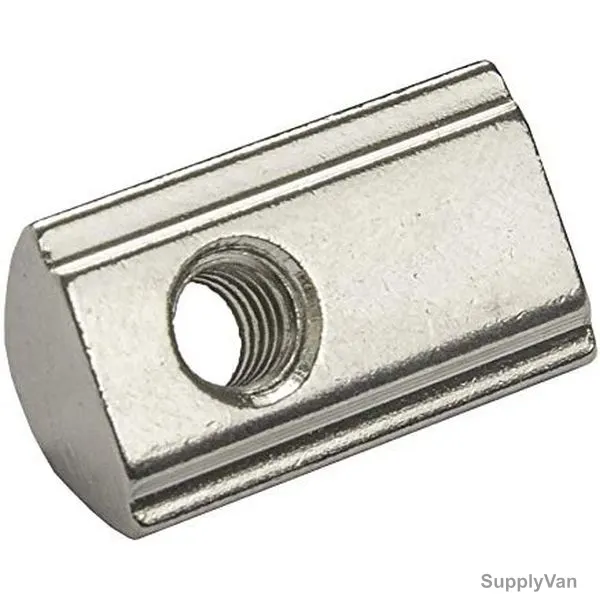 Extrusion Half Round Spring Nut, 40 Series, Stainless Steel, M4, PK50