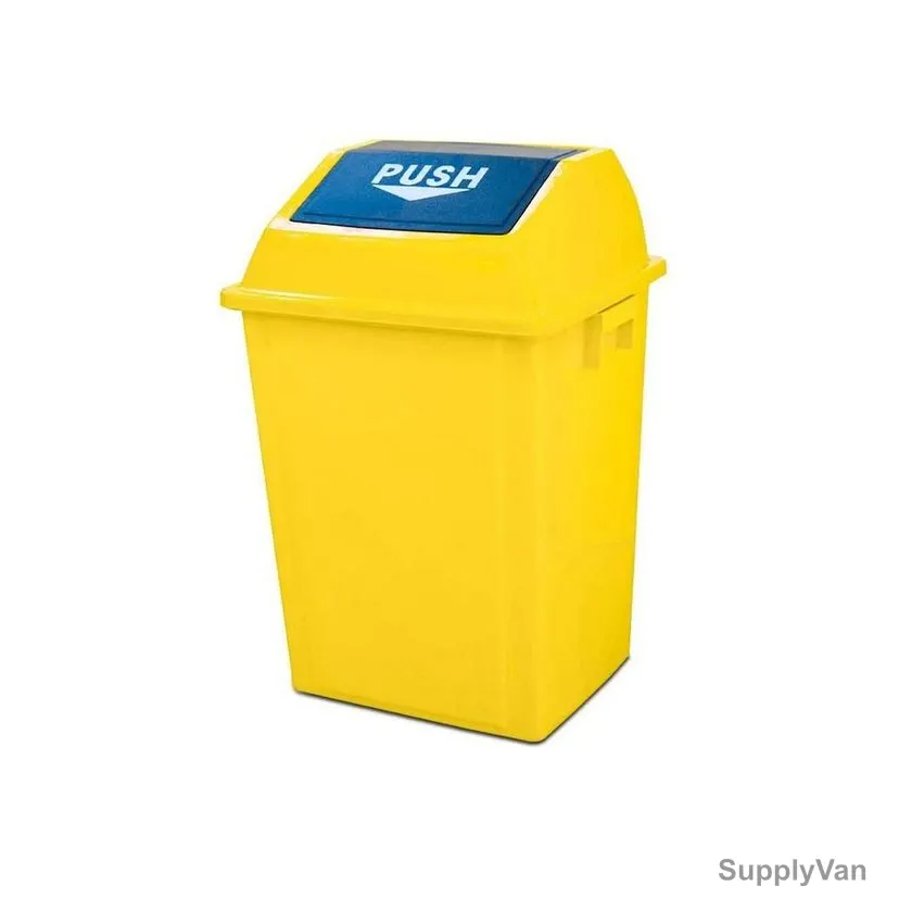 Akc Quadrate Garbage Bin, GC14Y-40, Plastic, 40 Ltrs, Yellow