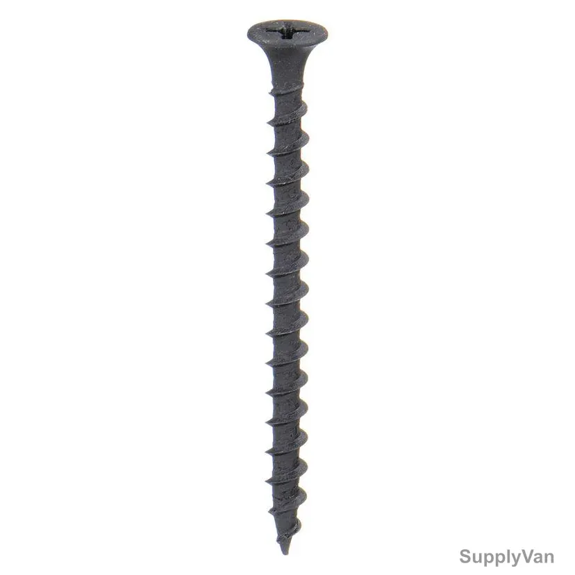 Drywall Screw, Ultra Coarse Thread, Black Phosphate, 10 x 3 Inch, 200 Pcs/Pack