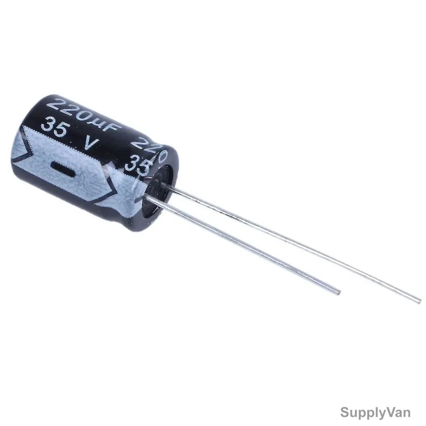 Low ESR Electrolytic Capacitor, 220uF, 35V, Black
