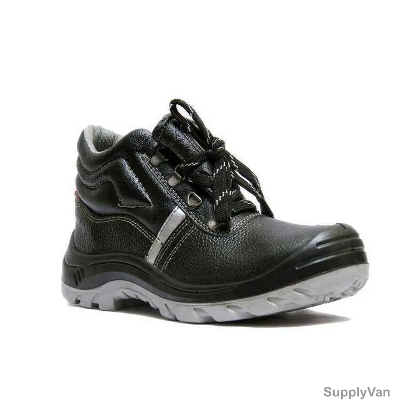 Hillson Mono Density Steel Toe Safety Shoes, HSTMNA, Stamina, Leather, High Ankle, Size39, Black — image 1
