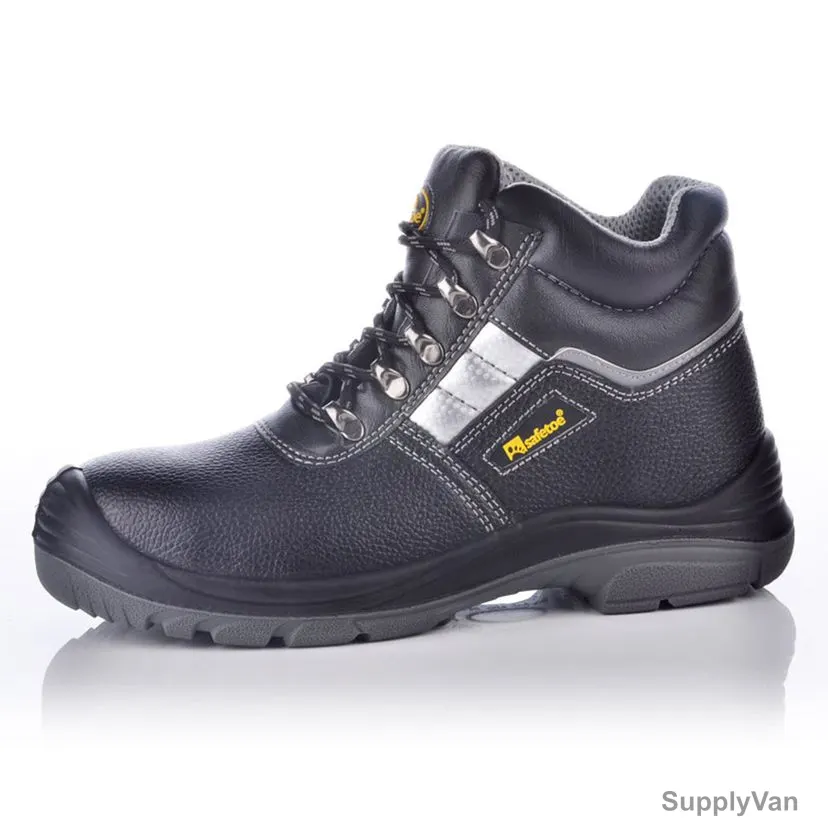 Safetoe High Ankle Safety Shoes, M-8027, Best Boy, S3 SRC, Leather, Size47, Black — image 1