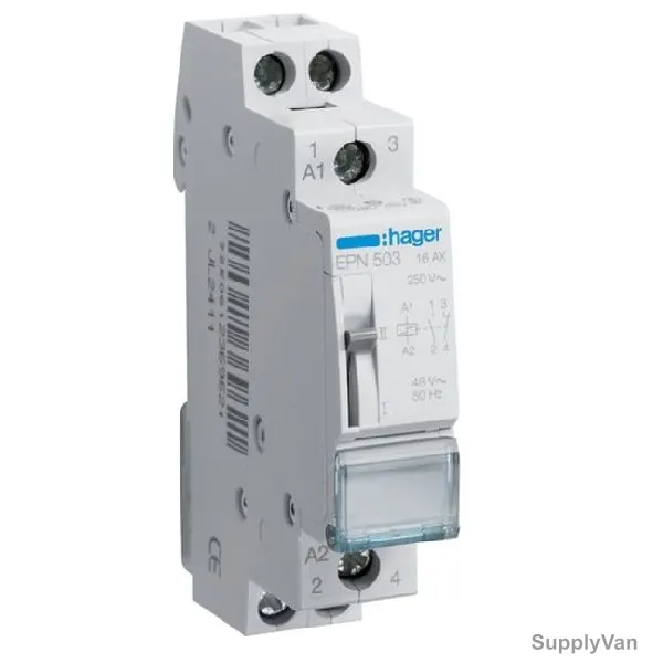 Hager Latching Relay, EPN503, 1NC+1NO, 48V