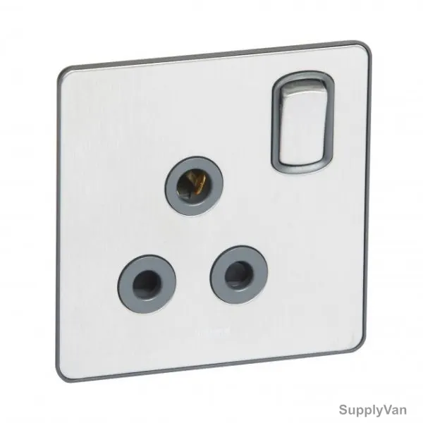 Legrand Single Pole Switched Socket, 832089, Synergy, 1 Gang, 15A, 250V