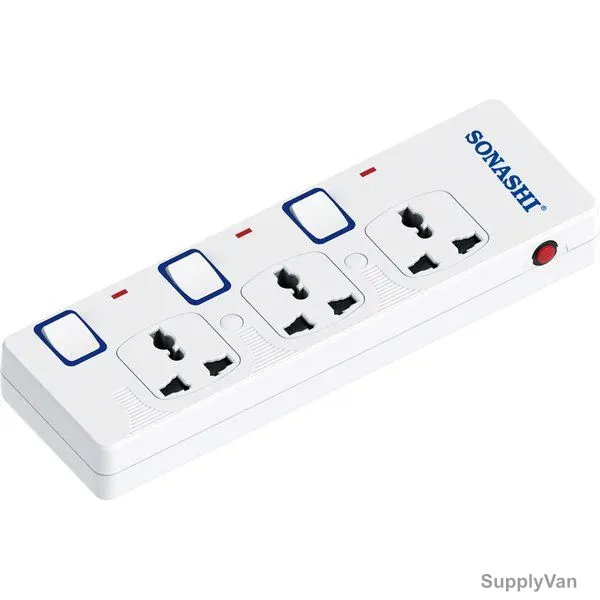 Sonashi 3 Way Extension Socket , SES-803, 13A, 3 Mtrs — image 1