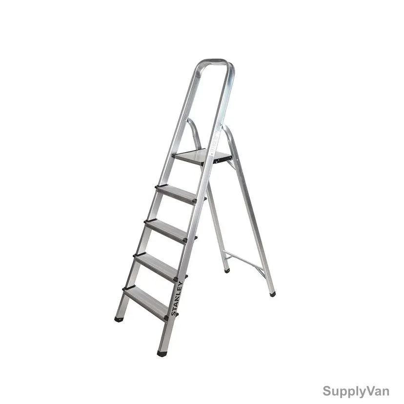Stanley Step Ladder, SXLDAL-005, Aluminium, 5 Steps, 150 Kg Loading Capacity