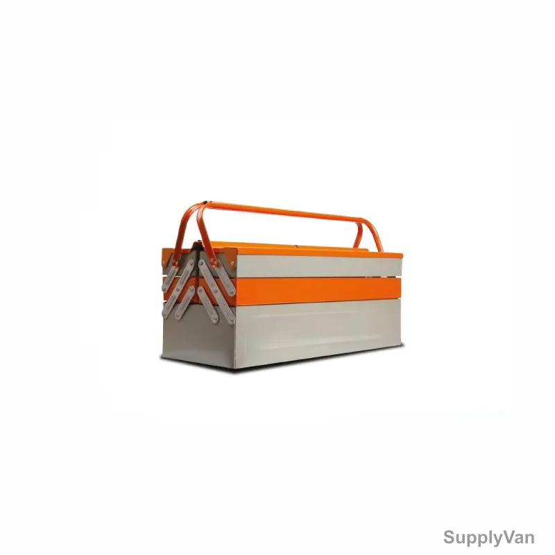 Clarke 5 Tray Tool Box, TB5HDC, Metal, Grey/Orange