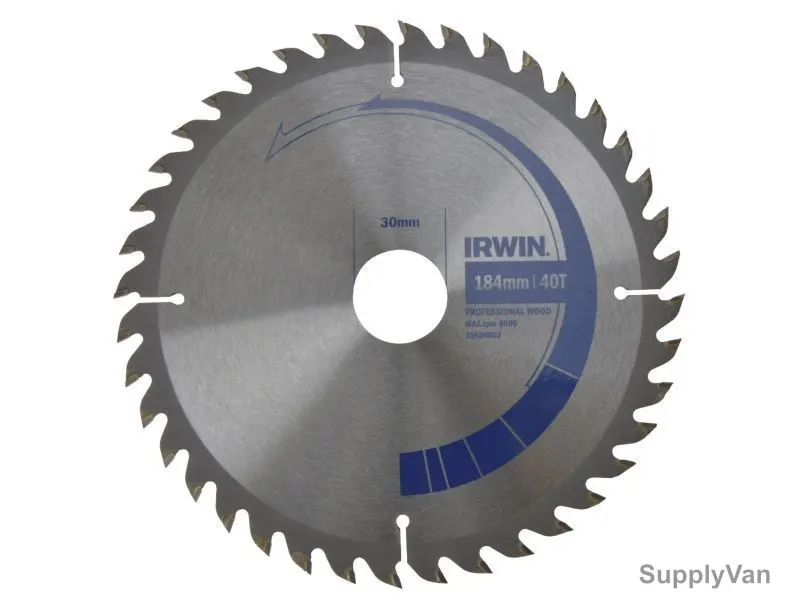 Irwin Circular Saw Blade, IRW10506803, 184x30mm, 40Teeth
