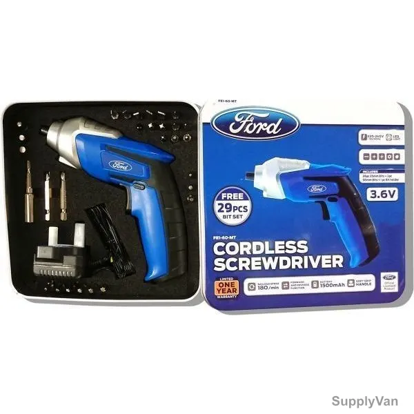 Ford Cordless Screwdriver Set, FE1-60-MT, 3.6V, 47PCS