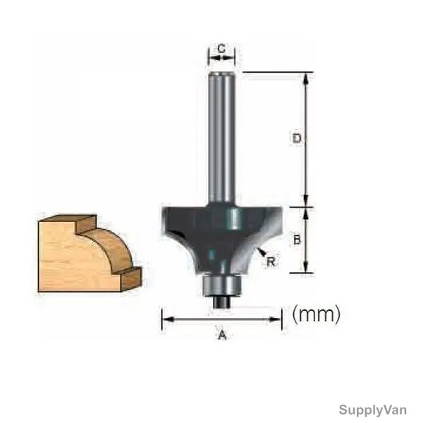 Makita Beading Router Bit, D-13839, 36.7x19MM
