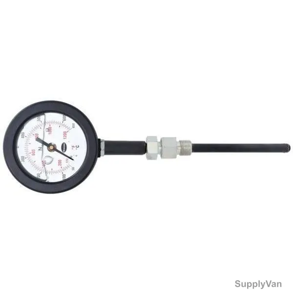 Brannan Exhaust Gas Thermometer, 93-100-1, 150MM, Bottom Entry