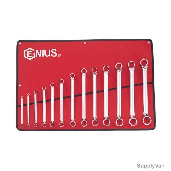 Genius Metric Double Ended Offset Ring Wrench Set, DE-713M, 13PCS — image 1