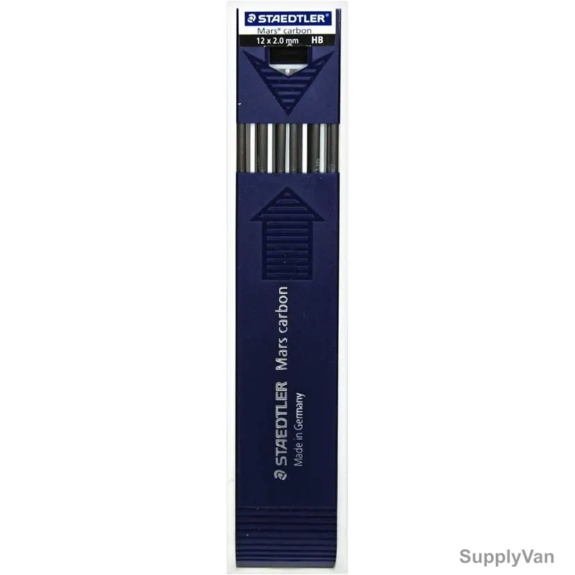 Staedtler Mars Lumograph Pencil Lead, ST-200-HB, 2.0MM Tip Size, Black, 12 Pcs/Pack — image 1