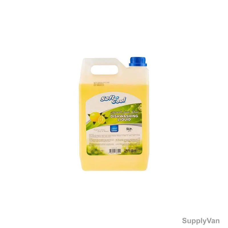 Soft n Cool Dishwashing Liquid, Lemon, 5 Ltrs, 4 Pcs/Pack — image 1