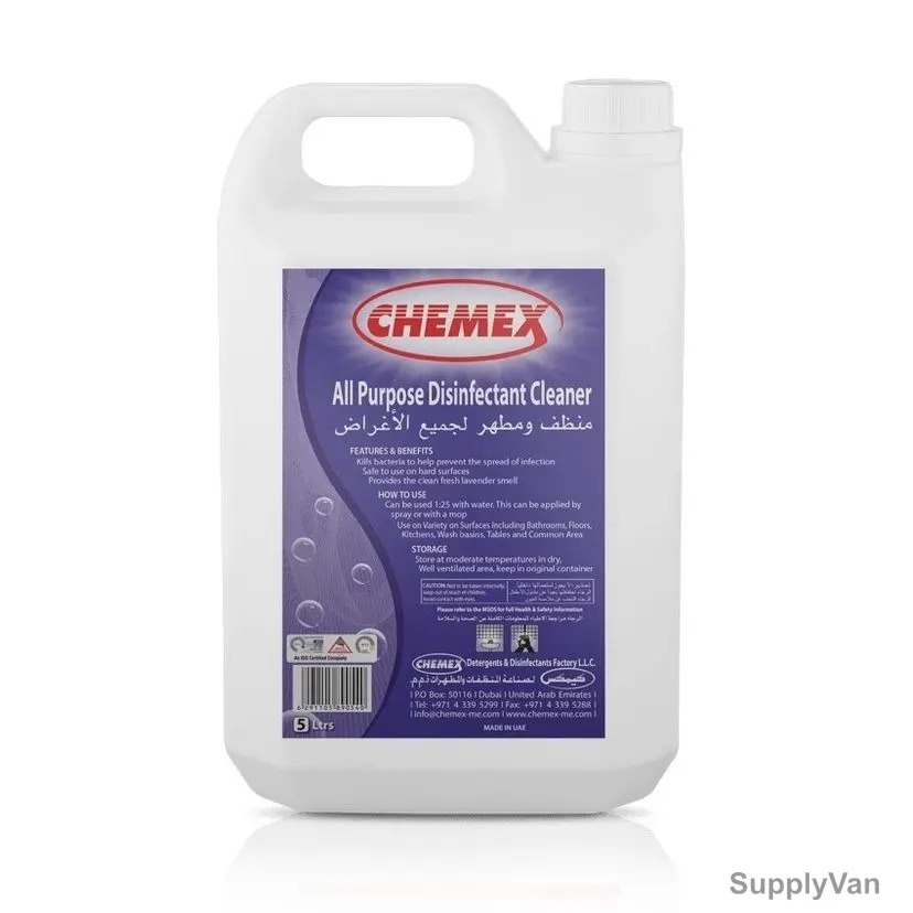 Chemex All Purpose Disinfectant Cleaner, 5 Ltrs, 4 Pcs/Pack
