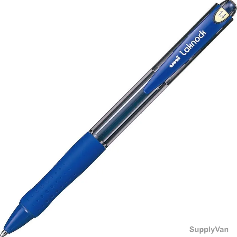Uni-Ball Ball Point Pen, SN100B-BE, Laknock, 1.4MM Tip, Blue, 12 Pcs/Pack