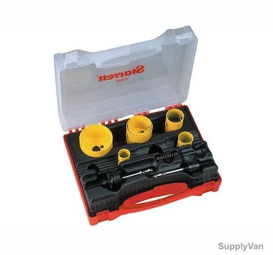 Starrett Hole Saw Kit, KS2000G, High Speed Steel, 22-64MM, Yellow, 6PCS