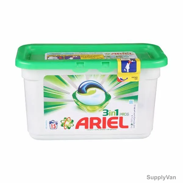 Ariel 3-In-1 Washing Liquid Capsule, Original, 15 Pods/Pack — image 1