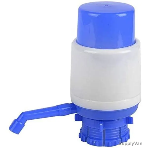 Meco Hand Press Water Pump Dispenser, Plastic, 76.2MM, Blue and White — image 1