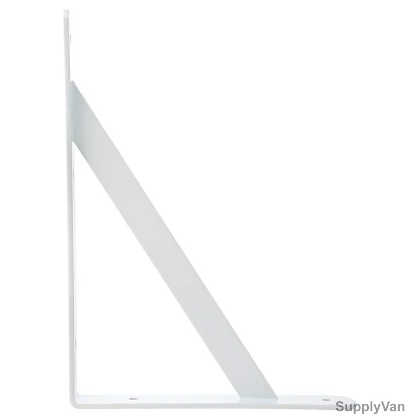 Dorfit Shelf Bracket, 2001, 9 x 12 Inch, Metal, White, PK2