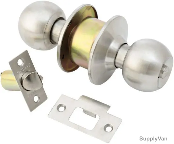 Dorfit Privacy Entrance Knob Set, 3872SSMLBK, 70MM, Satin