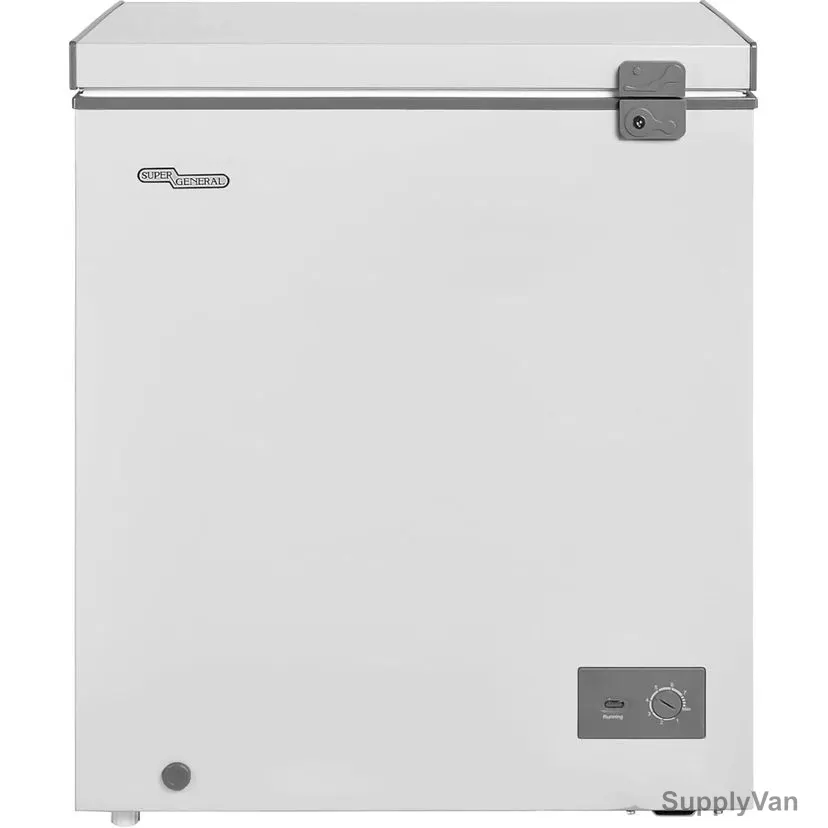 Super General Single Door Chest Freezer, SGF155HM, 220W, R600a, 150 Ltrs Capacity, Grey/White — image 1