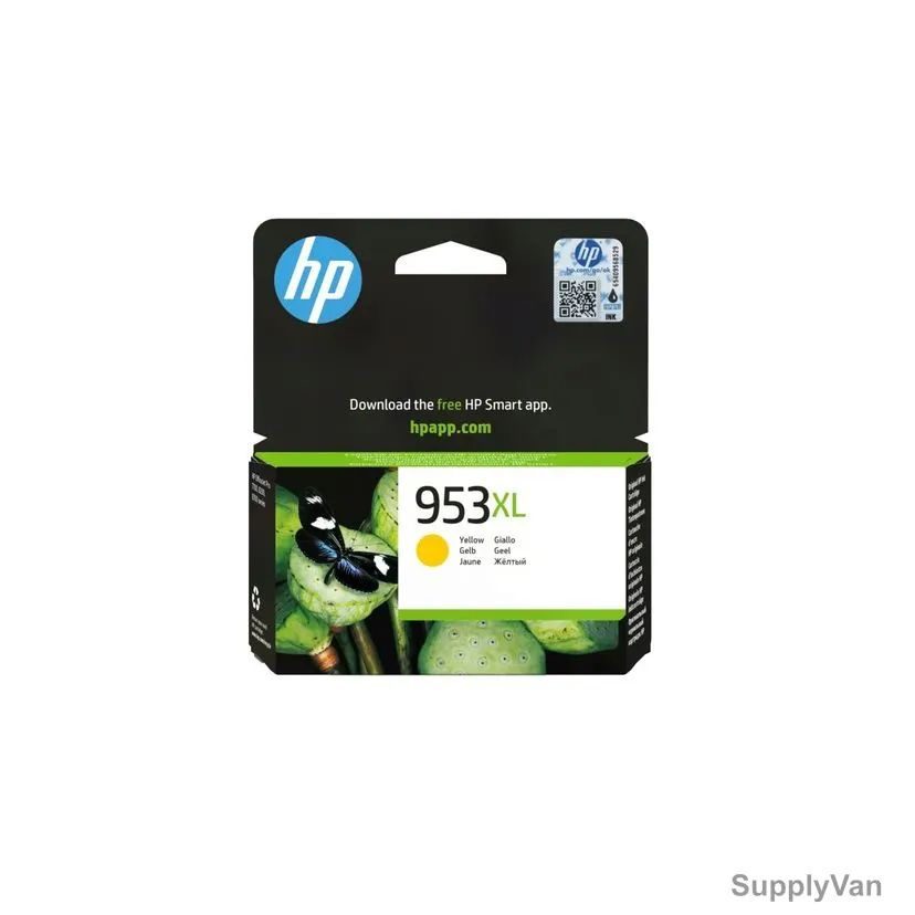HP 953XL High Yield Original Ink Cartridge, F6U18AE, 1450 Pages, Yellow