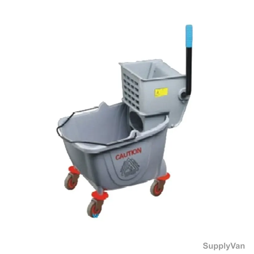 Mop Bucket With Deluxe Wringer, BT03A, Plastic, 32 Ltrs, Grey