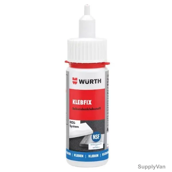 Wurth Instant Adhesive Super Fast Glue, 0893 090, Klebfix, 50GM