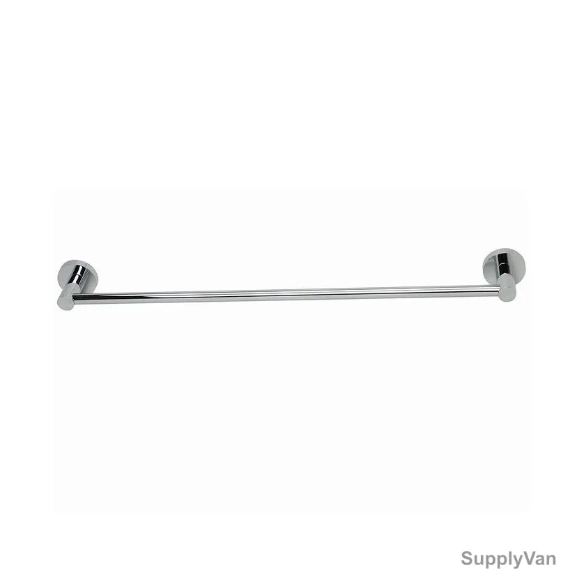 Bold Symphony Wall Mounted Single Towel Bar, Chrome Plated Brass, 60CM Length, Silver — image 1