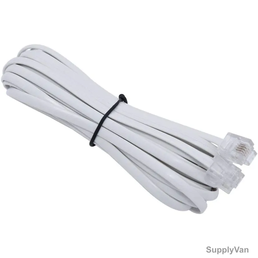 Hightech Telephone Patch Cord, RJ45, 5 Mtrs, White — image 1