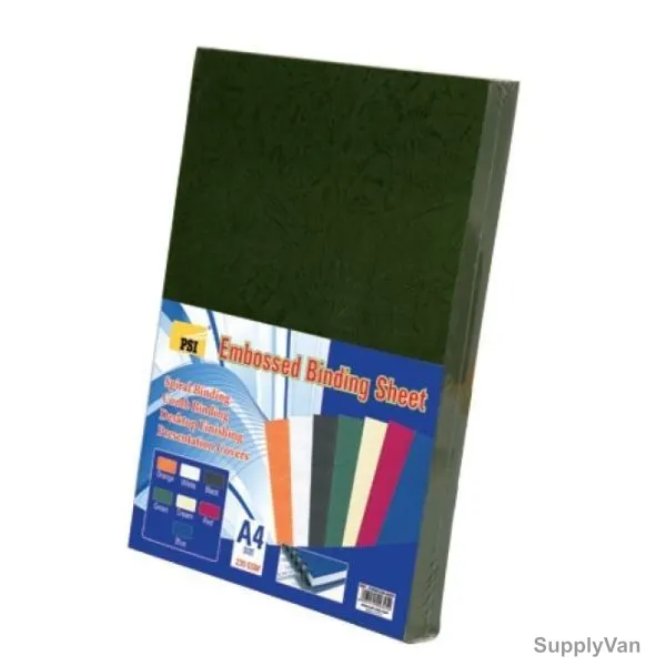 PSI Binding Sheet, PSBSC230-10GR, A4, 230 GSM, Green, PK100