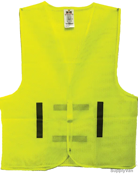 Tuf-Fix Safety Vest, SV001, Polyester, 60GSM, Green