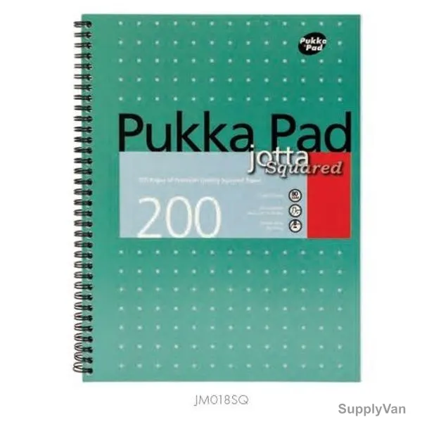 Pukka Wiro Easy Riter Metallic Jotta Pad, JM018SQ, A4, 80 GSM, 200 Pages
