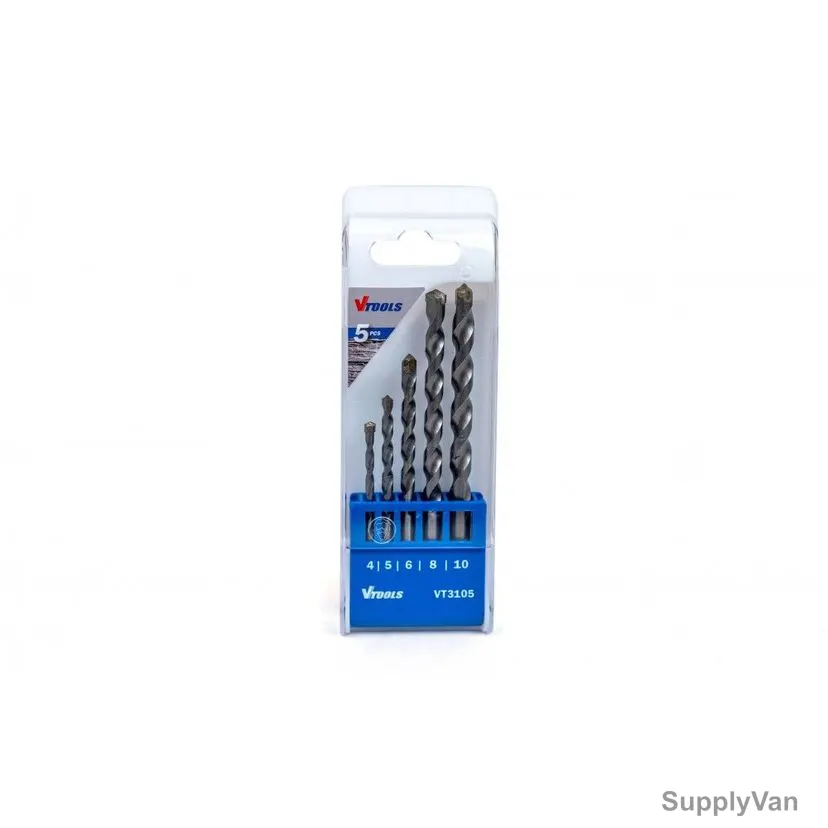 Vtools Concrete Drill Bit Set, VT3105, 5 Pcs/Set — image 1