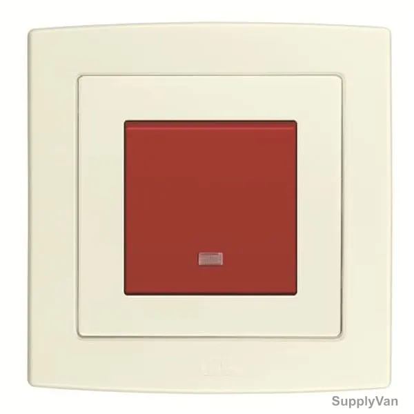 ABB DP Switch With LED, AC177-82, Concept BS, 250V, 45A, Ivory White