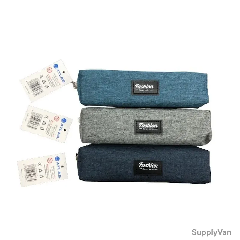 Atlas Square Pencil Case, AS-PP-014, Assorted Colors, 3 Pcs/Set