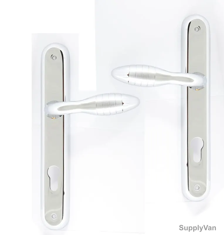CAL Lever Handle Chrome with lock, SAF-12, Brass Material, Silver Colour