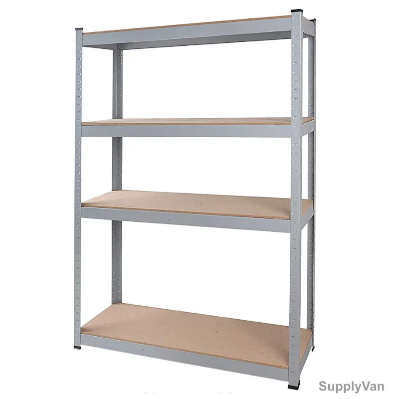 Slotted Angle Shelving, 4 Shelves, 76.5CM Length x 152.5CM Height