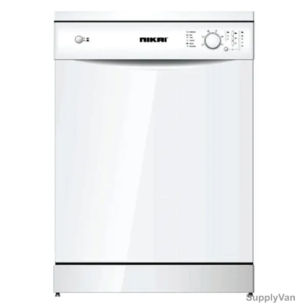 Nikai Free Standing Dish Washer, NDW612SW, Smart Series, 12 Place Setting, 11 Ltrs, White