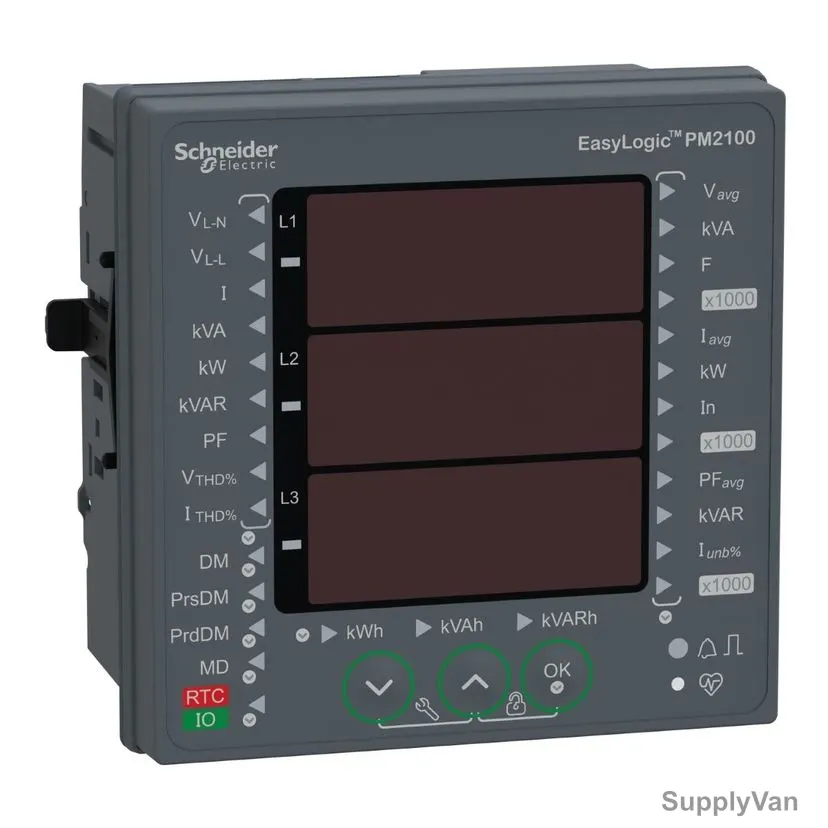 Schneider Electric EasyLogic Power and Energy Meter, PM2130, Upto 31stH, RS485, Class 0.5S, 1A