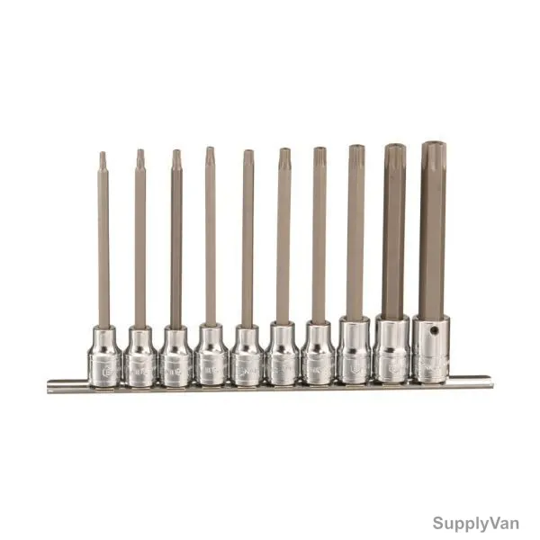 Genius Tamperproof Star Bit Socket Set, BS-410TC, 10PCS